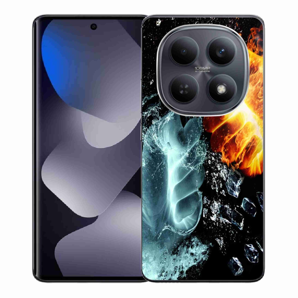 Gélový kryt mmCase na Xiaomi Redmi Note 15 4G - voda a oheň