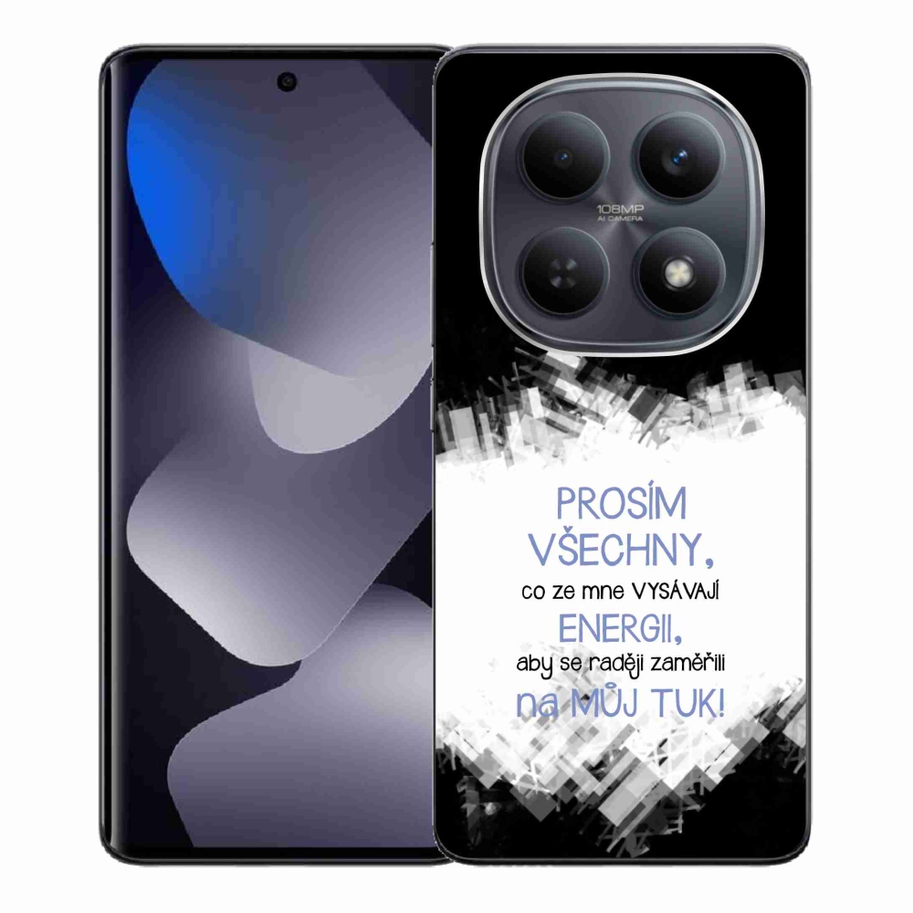 Gélový kryt mmCase na Xiaomi Redmi Note 15 4G - vtipný text 1 modrý