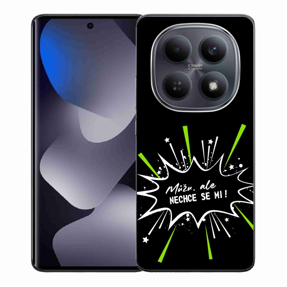 Gélový kryt mmCase na Xiaomi Redmi Note 15 4G - vtipný text 11 čierne pozadie