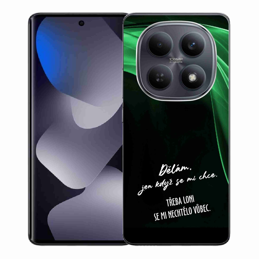 Gélový kryt mmCase na Xiaomi Redmi Note 15 4G - vtipný text 12 čierne pozadie