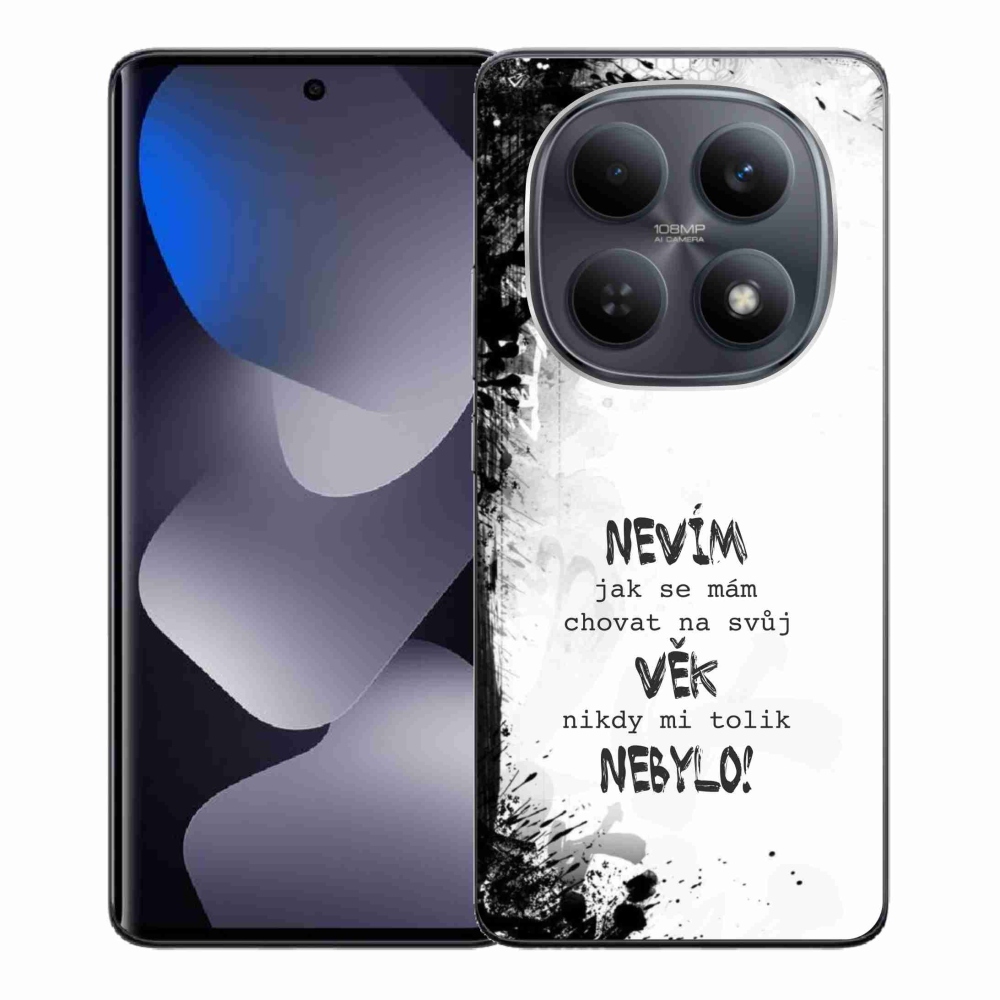 Gélový kryt mmCase na Xiaomi Redmi Note 15 4G - vtipný text 14 biele pozadie
