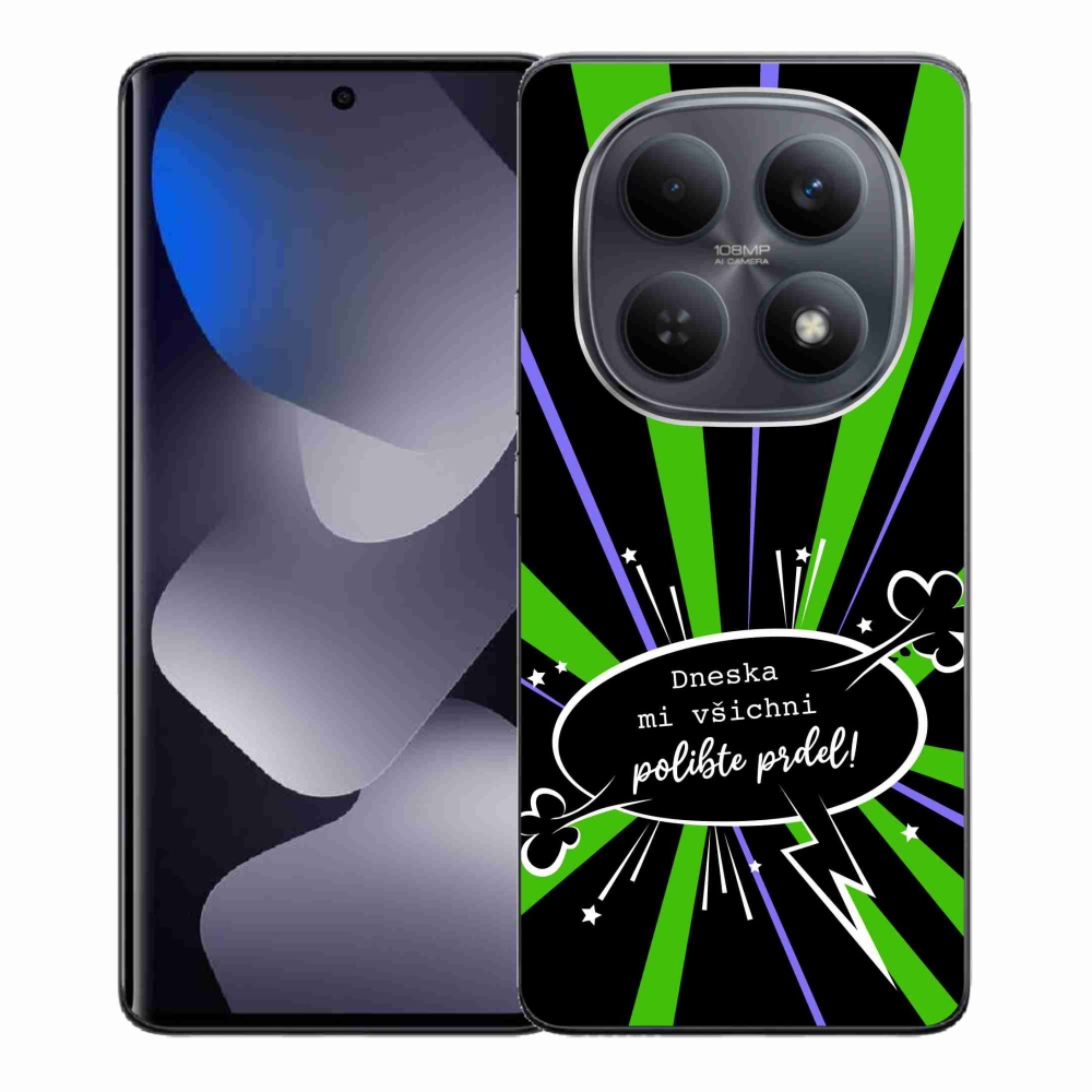 Gélový kryt mmCase na Xiaomi Redmi Note 15 4G - vtipný text 15 čierne pozadie