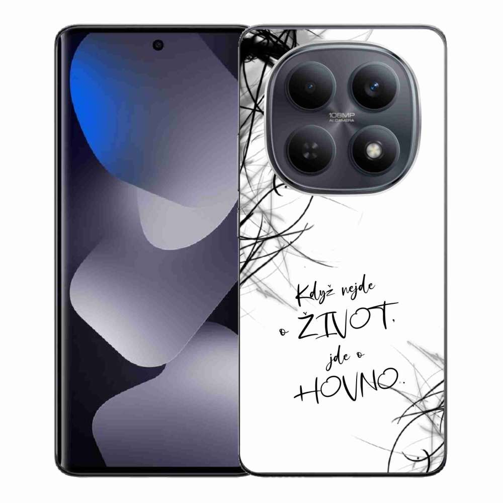 Gélový kryt mmCase na Xiaomi Redmi Note 15 4G - vtipný text 16 biele pozadie