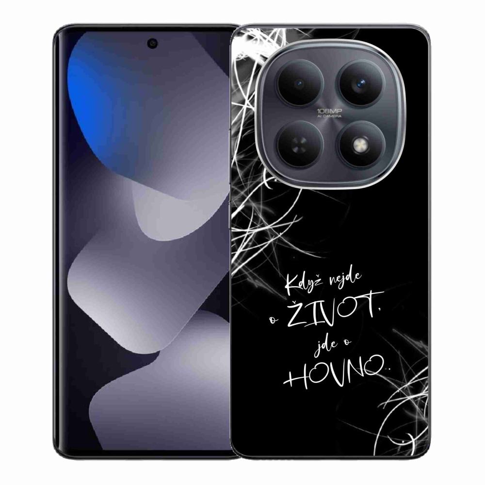 Gélový kryt mmCase na Xiaomi Redmi Note 15 4G - vtipný text 16 čierne pozadie