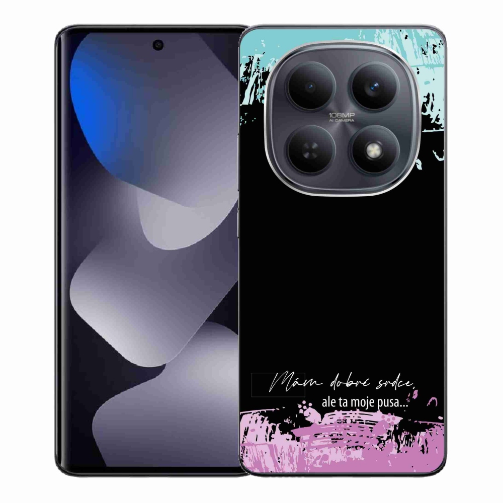 Gélový kryt mmCase na Xiaomi Redmi Note 15 4G - vtipný text 3 čierne pozadie
