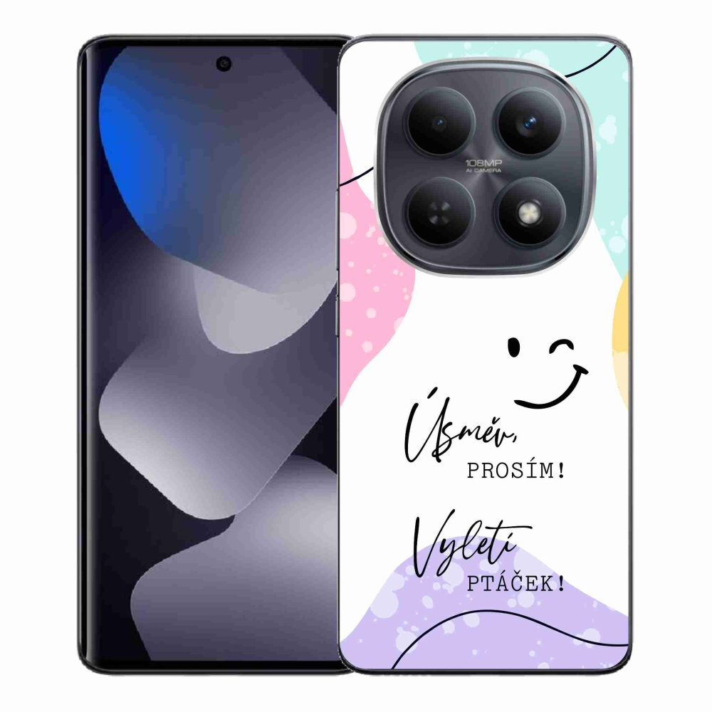 Gélový kryt mmCase na Xiaomi Redmi Note 15 4G - vtipný text 4 biele pozadie