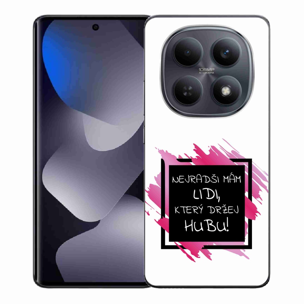 Gélový kryt mmCase na Xiaomi Redmi Note 15 4G - vtipný text 7 čiernobiele pozadie