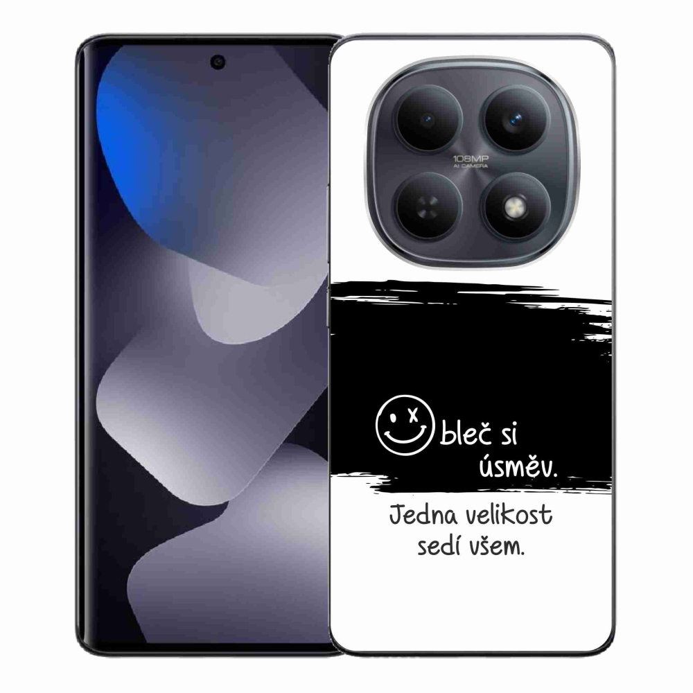 Gélový kryt mmCase na Xiaomi Redmi Note 15 4G - vtipný text 8 čiernobiele pozadie