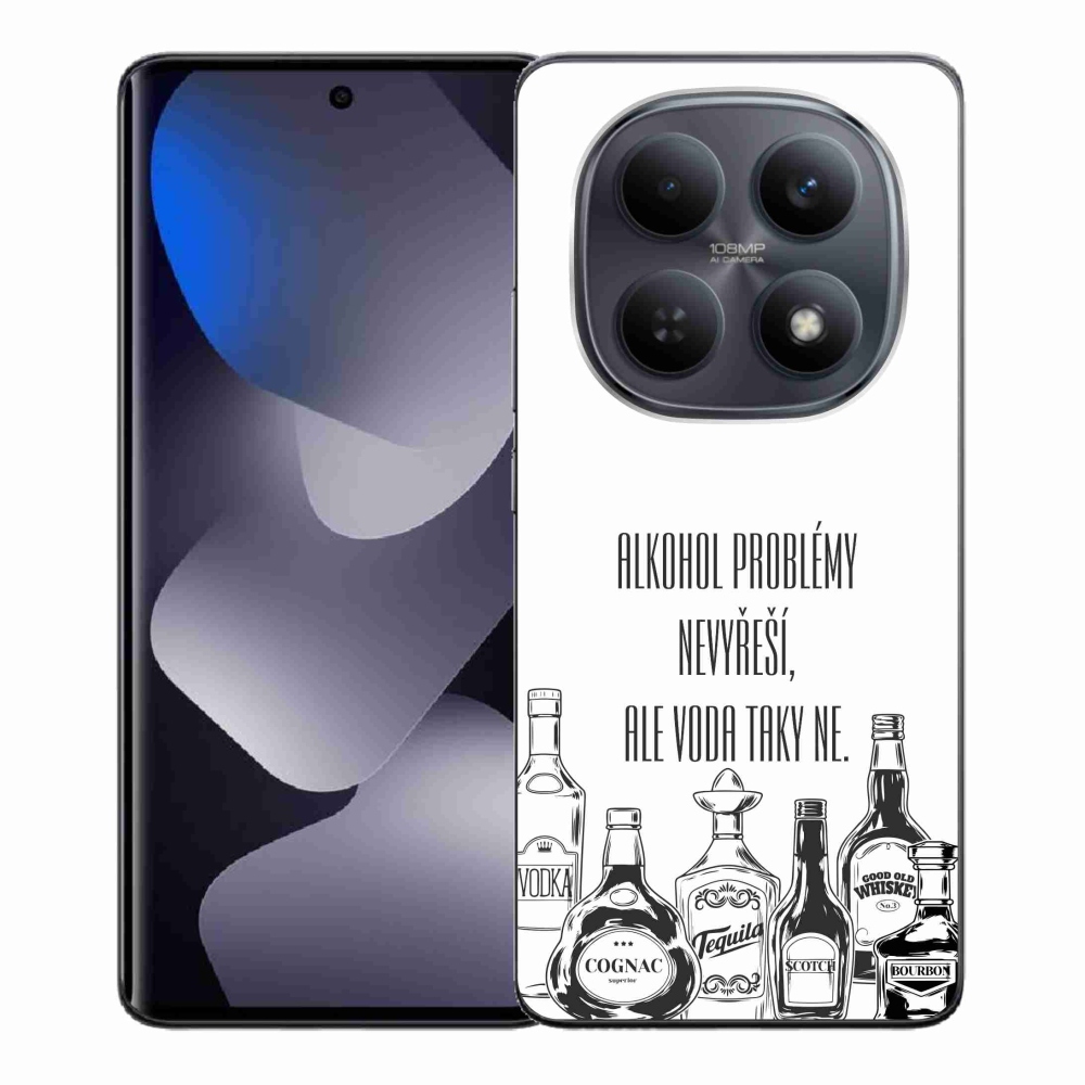 Gélový kryt mmCase na Xiaomi Redmi Note 15 4G - vtipný text biele pozadie