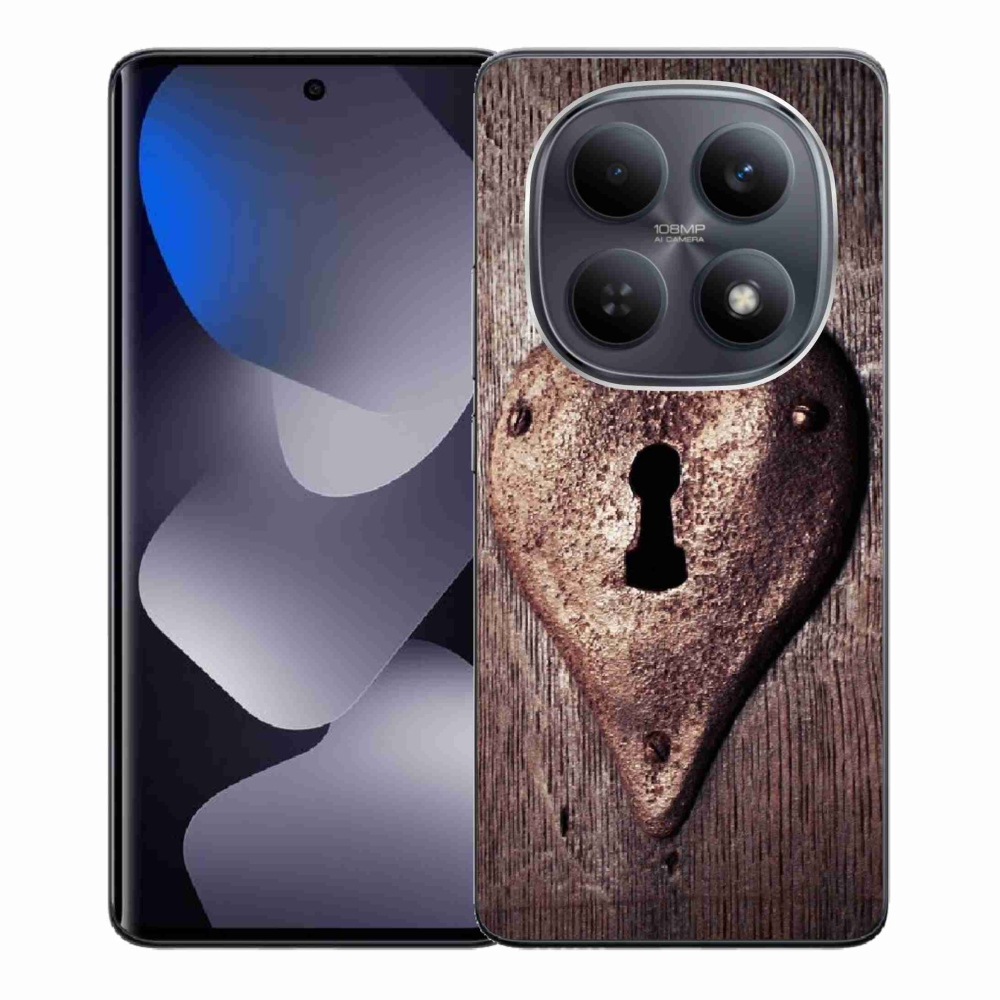 Gélový kryt mmCase na Xiaomi Redmi Note 15 4G - zámok v tvare srdca