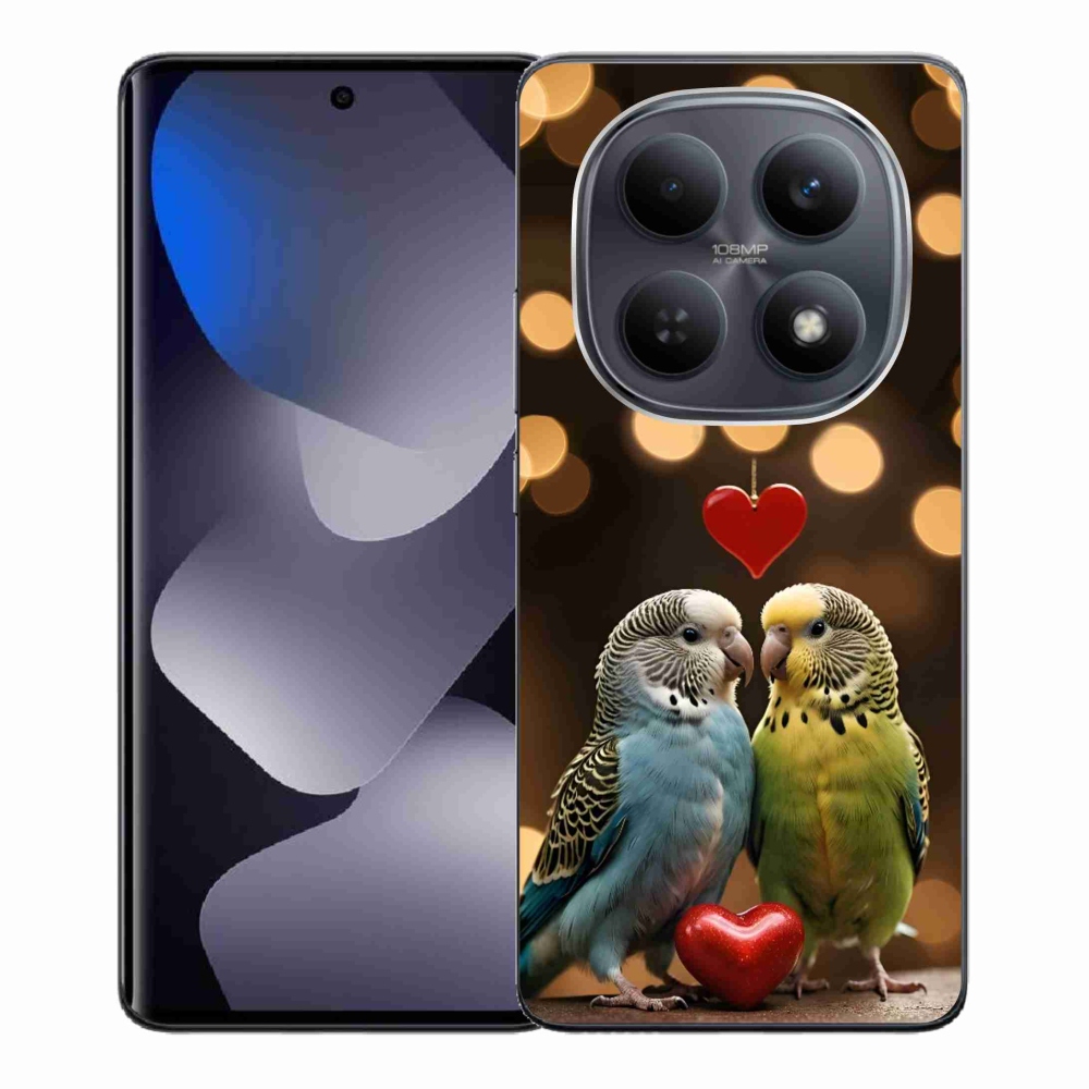 Gélový kryt mmCase na Xiaomi Redmi Note 15 4G - zamilovaní papagáje