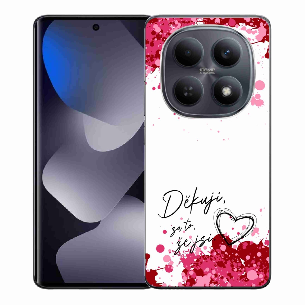Gélový kryt mmCase na Xiaomi Redmi Note 15 4G - zamilovaný text 2 biele pozadie