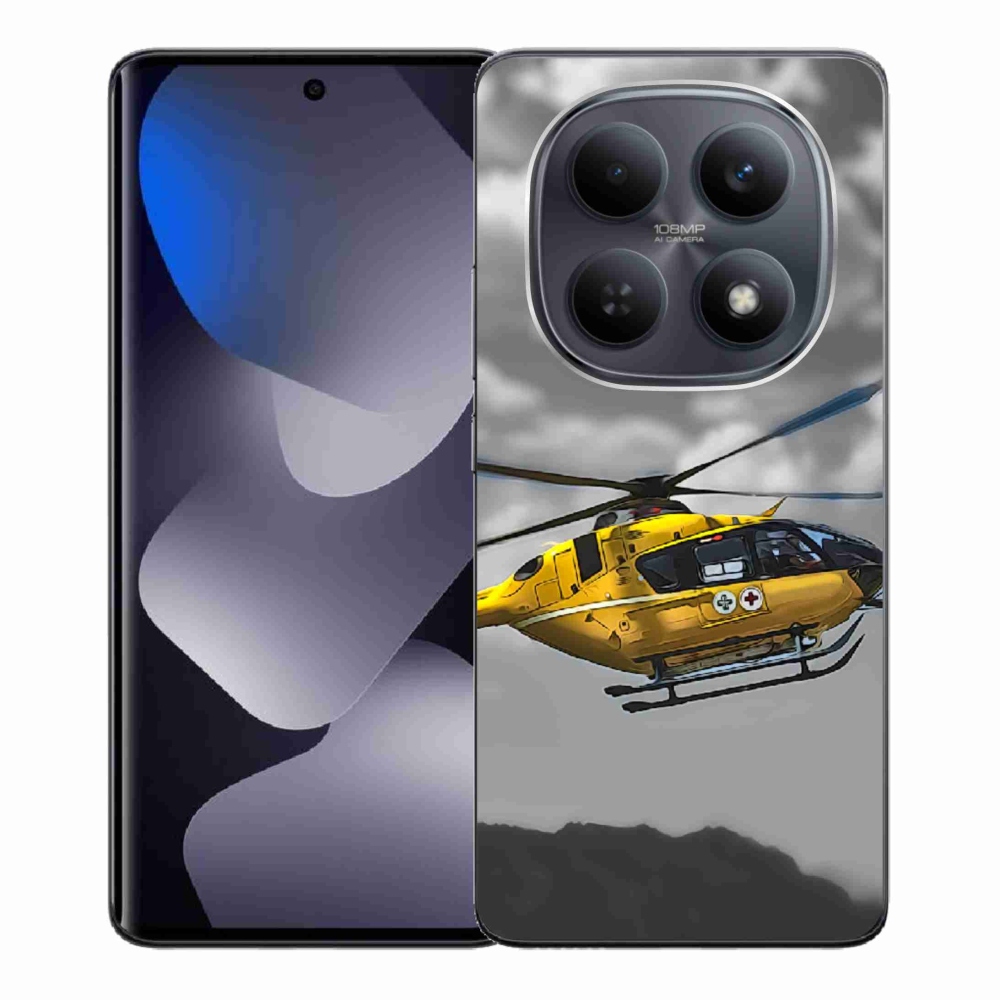 Gélový kryt mmCase na Xiaomi Redmi Note 15 4G - žltá helikoptéra