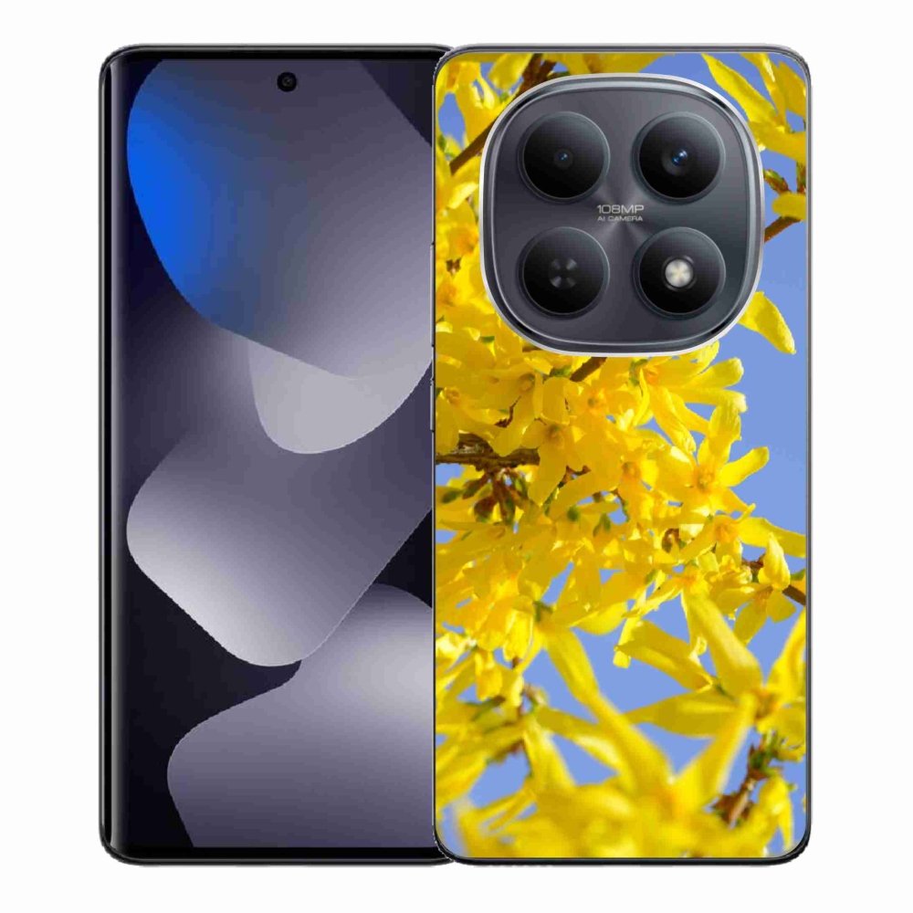 Gélový kryt mmCase na Xiaomi Redmi Note 15 4G - žlté kvety