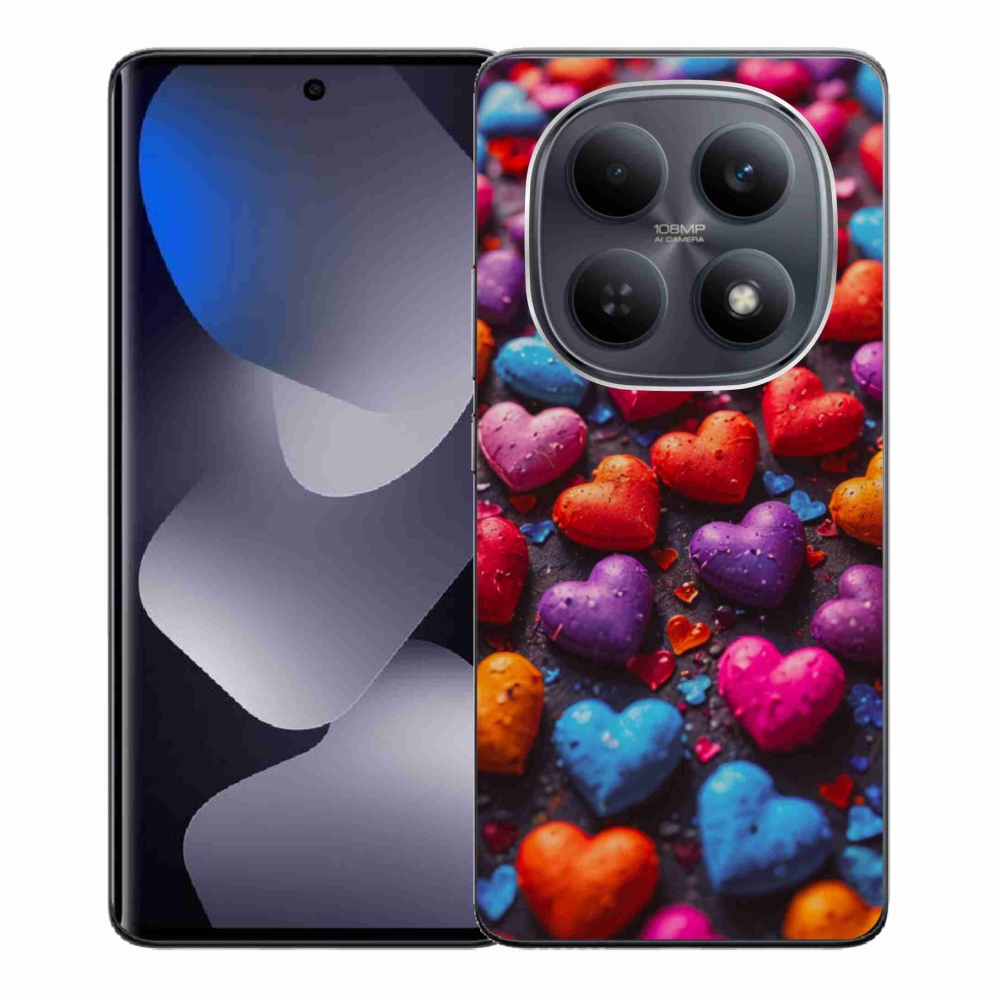 Gélový kryt mmCase na Xiaomi Redmi Note 15 5G/Poco M8 5G - farebné srdcia
