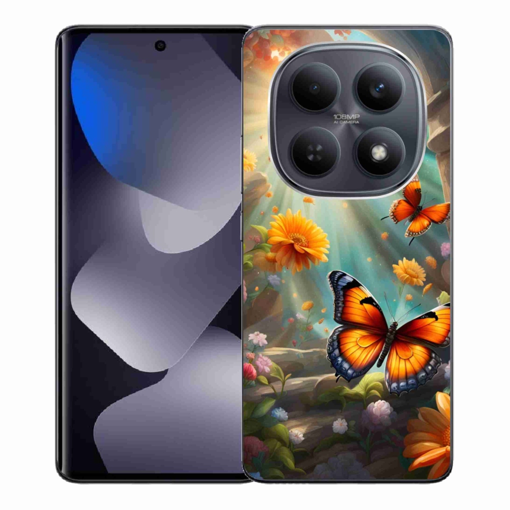 Gélový kryt mmCase na Xiaomi Redmi Note 15 5G/Poco M8 5G - motýlia záhrada 2