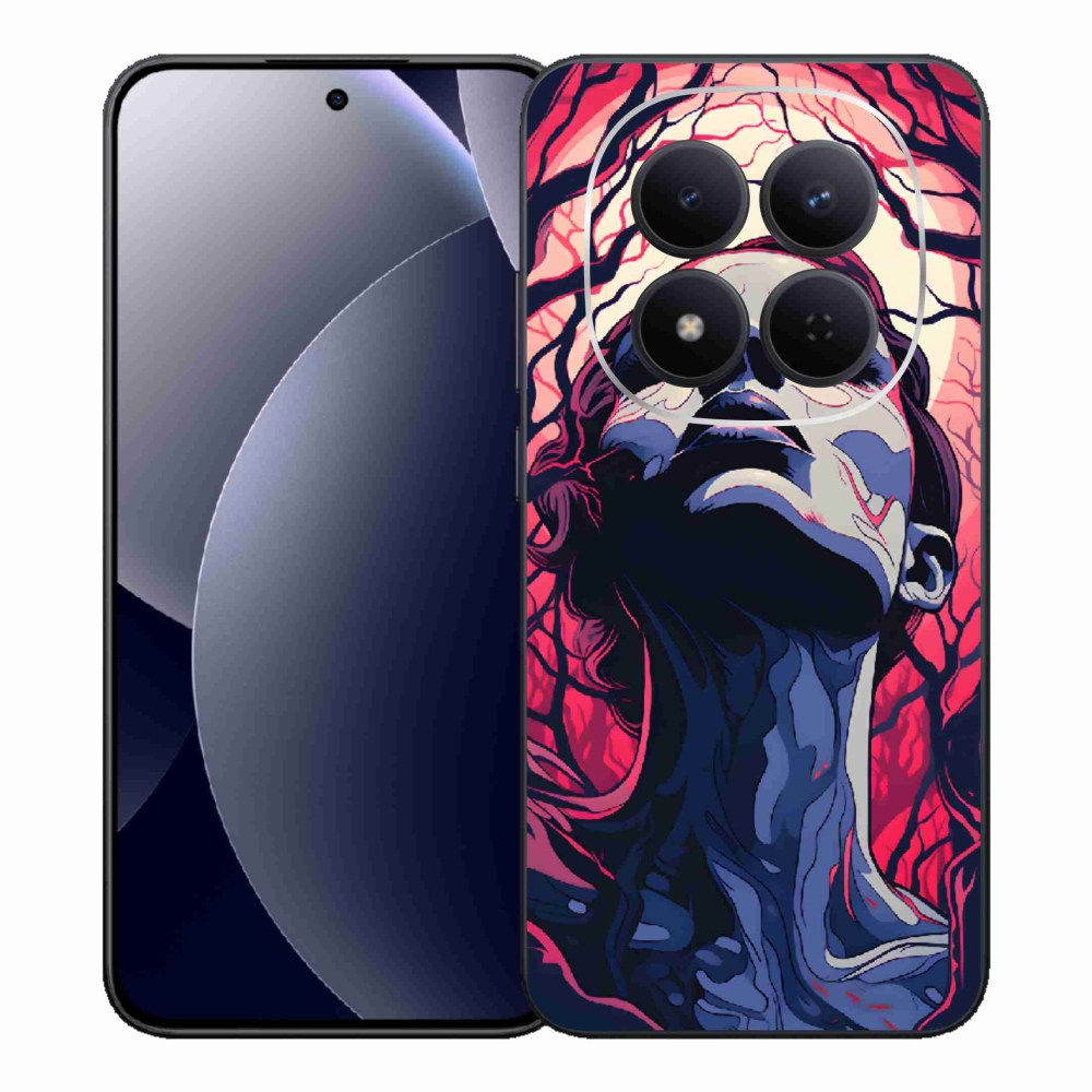 Gélový kryt mmCase na Xiaomi Redmi Note 15 Pro 5G - abstraktná tvár