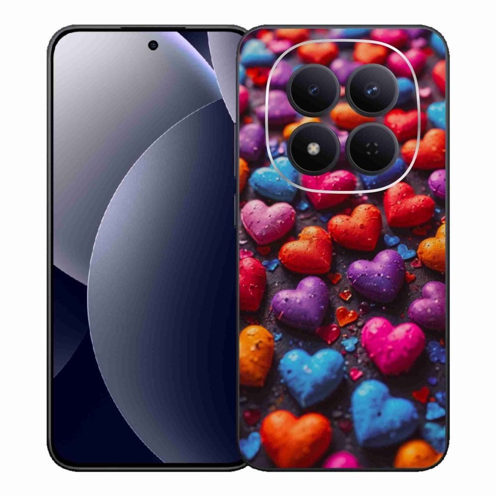 Gélový kryt mmCase na Xiaomi Redmi Note 15 Pro 5G - farebné srdcia