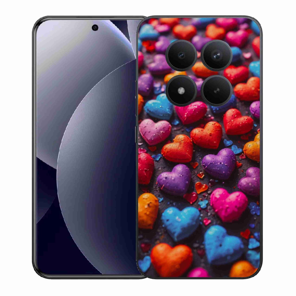 Gélový kryt mmCase na Xiaomi Redmi Note 15 Pro+ 5G/Xiaomi Poco M8 Pro 5G - farebné srdcia