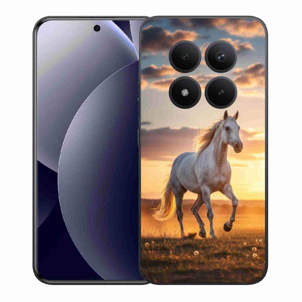 Gélový kryt mmCase na Xiaomi Redmi Note 15 Pro+ 5G/Xiaomi Poco M8 Pro 5G - bežiaci biely kôň 2