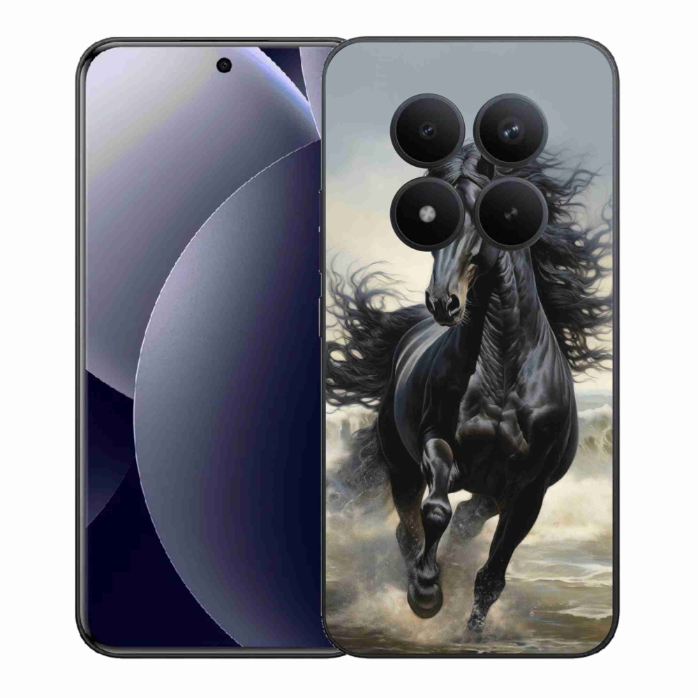 Gélový kryt mmCase na Xiaomi Redmi Note 15 Pro+ 5G - bežiaci čierny kôň
