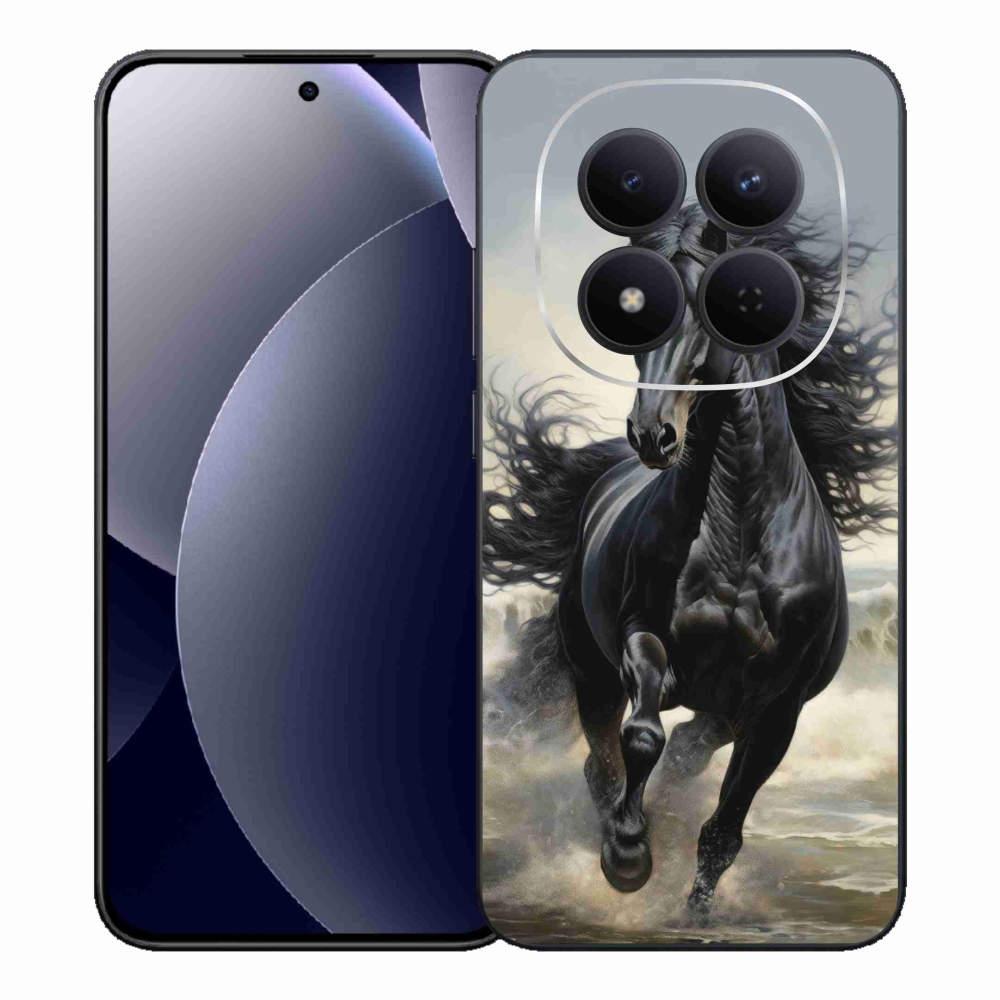 Gélový kryt mmCase na Xiaomi Redmi Note 15 Pro 5G - bežiaci čierny kôň