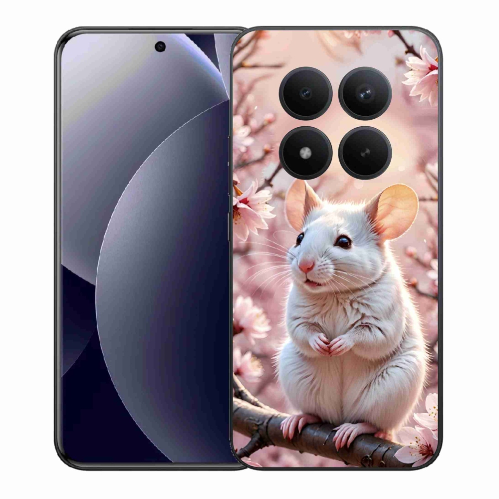 Gélový kryt mmCase na Xiaomi Redmi Note 15 Pro+ 5G - biela myš na vetve