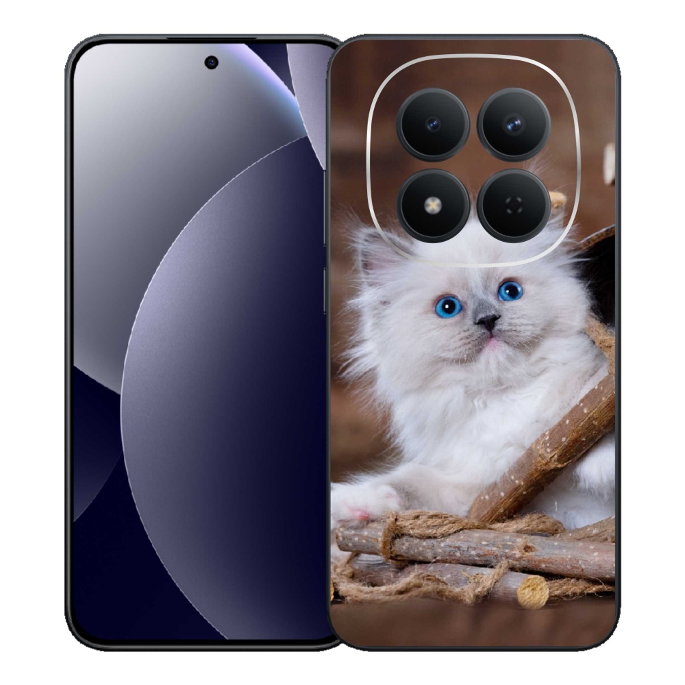 Gélový kryt mmCase na Xiaomi Redmi Note 15 Pro 5G - biele mačiatko