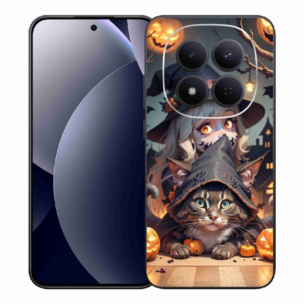 Gélový kryt mmCase na Xiaomi Redmi Note 15 Pro 5G - čarodejnica s mačkou