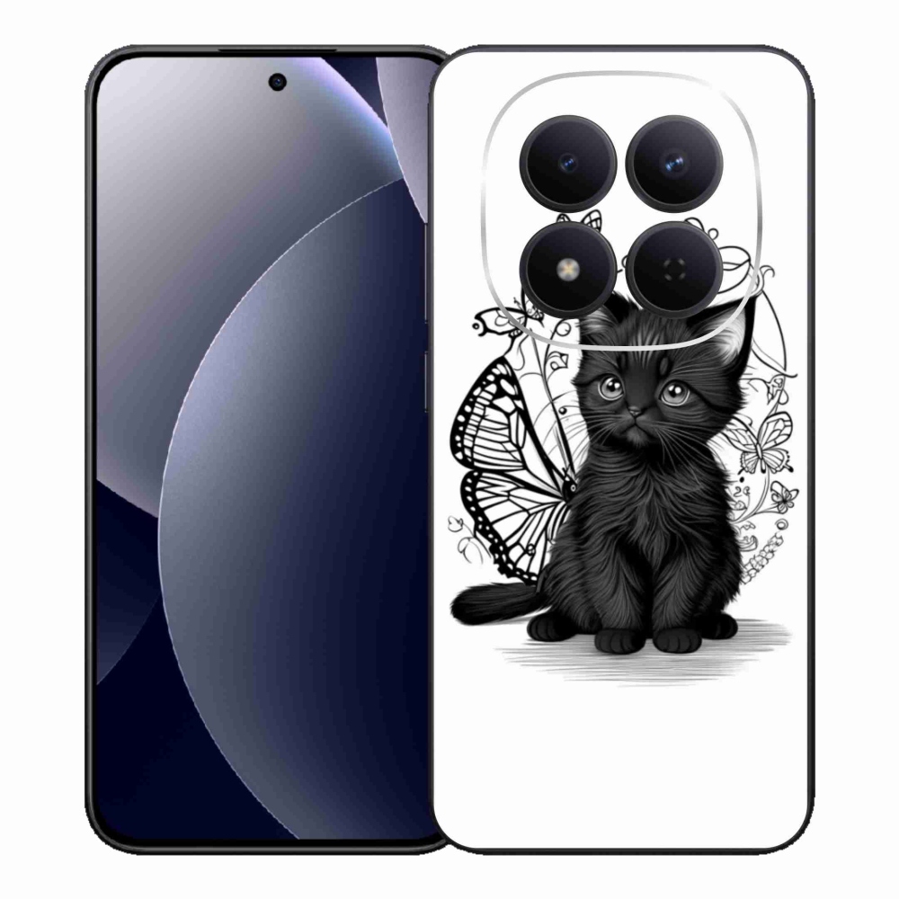 Gélový kryt mmCase na Xiaomi Redmi Note 15 Pro 5G - čierne mačiatko