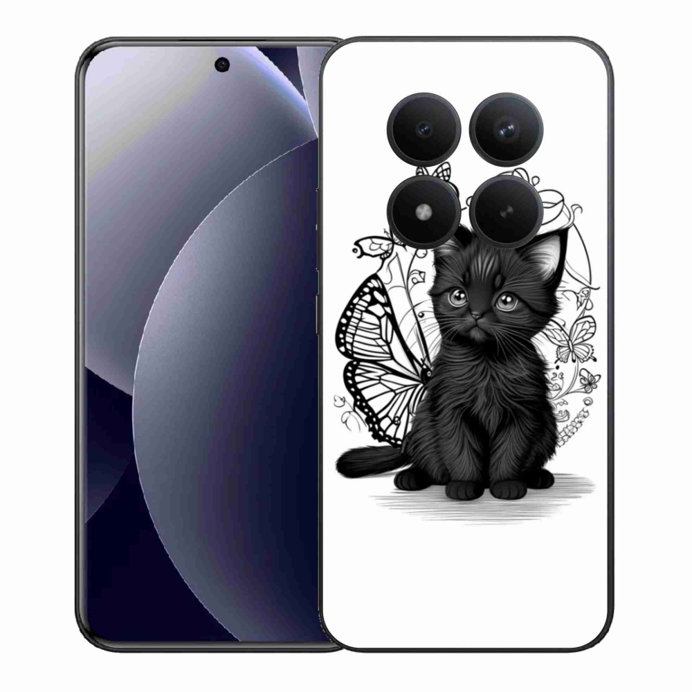 Gélový kryt mmCase na Xiaomi Redmi Note 15 Pro+ 5G/Xiaomi Poco M8 Pro 5G - čierne mačiatko
