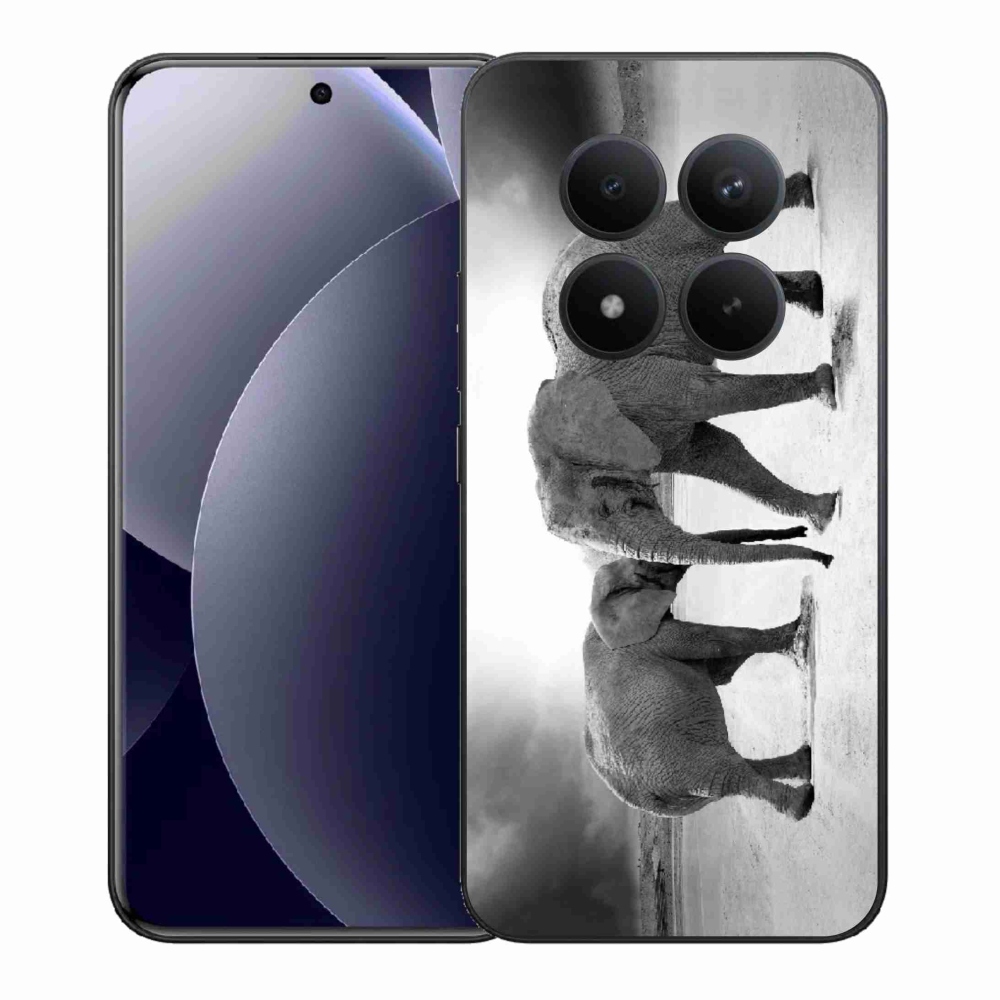 Gélový kryt mmCase na Xiaomi Redmi Note 15 Pro+ 5G/Xiaomi Poco M8 Pro 5G - čiernobieli slony