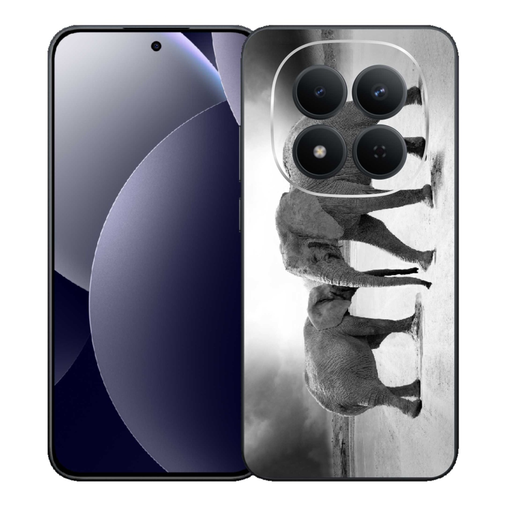 Gélový kryt mmCase na Xiaomi Redmi Note 15 Pro 5G - čiernobieli slony