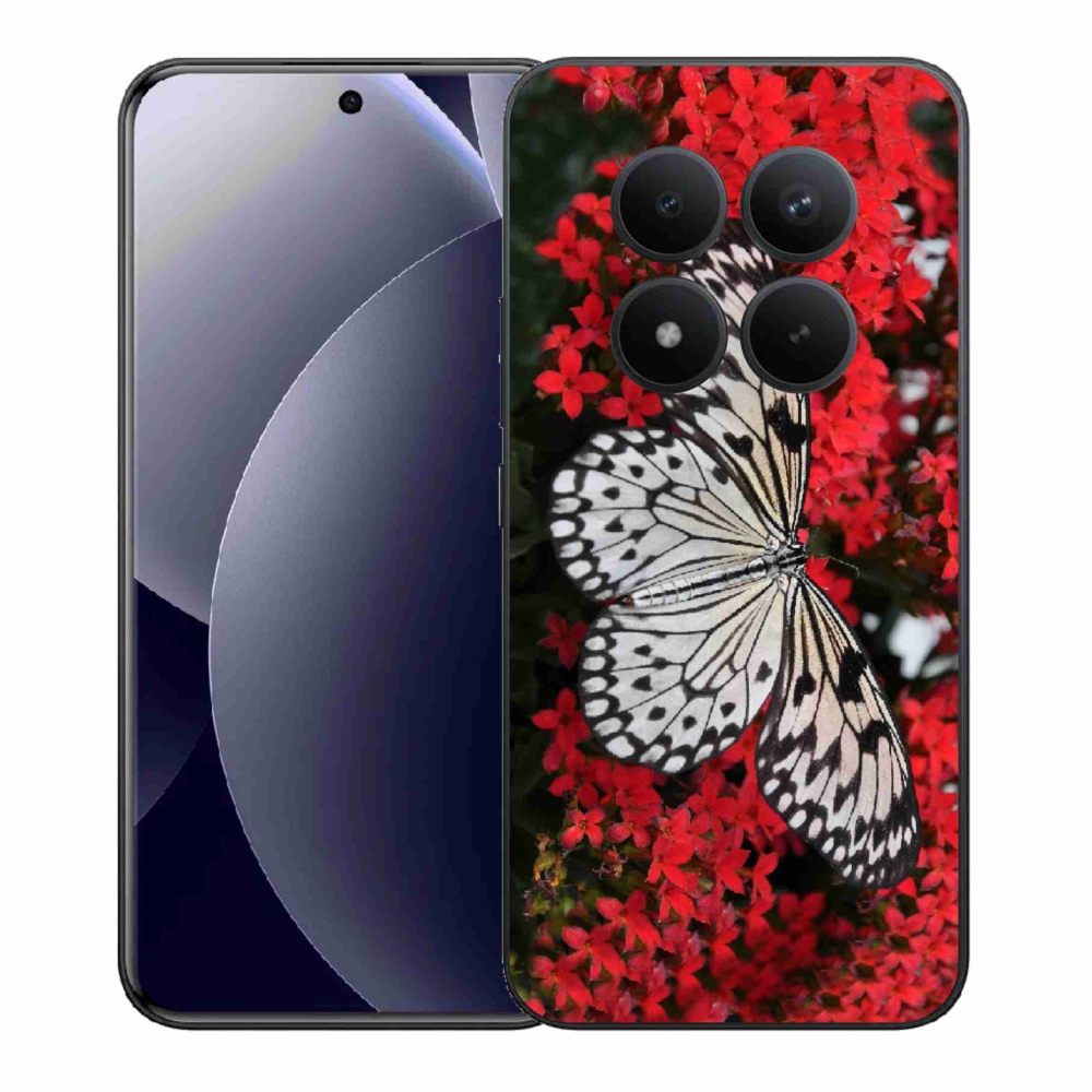 Gélový kryt mmCase na Xiaomi Redmi Note 15 Pro+ 5G/Xiaomi Poco M8 Pro 5G - čiernobiely motýľ 1