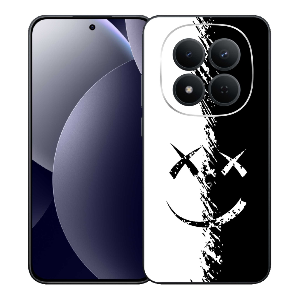 Gélový kryt mmCase na Xiaomi Redmi Note 15 Pro 5G - čiernobiely smajlík
