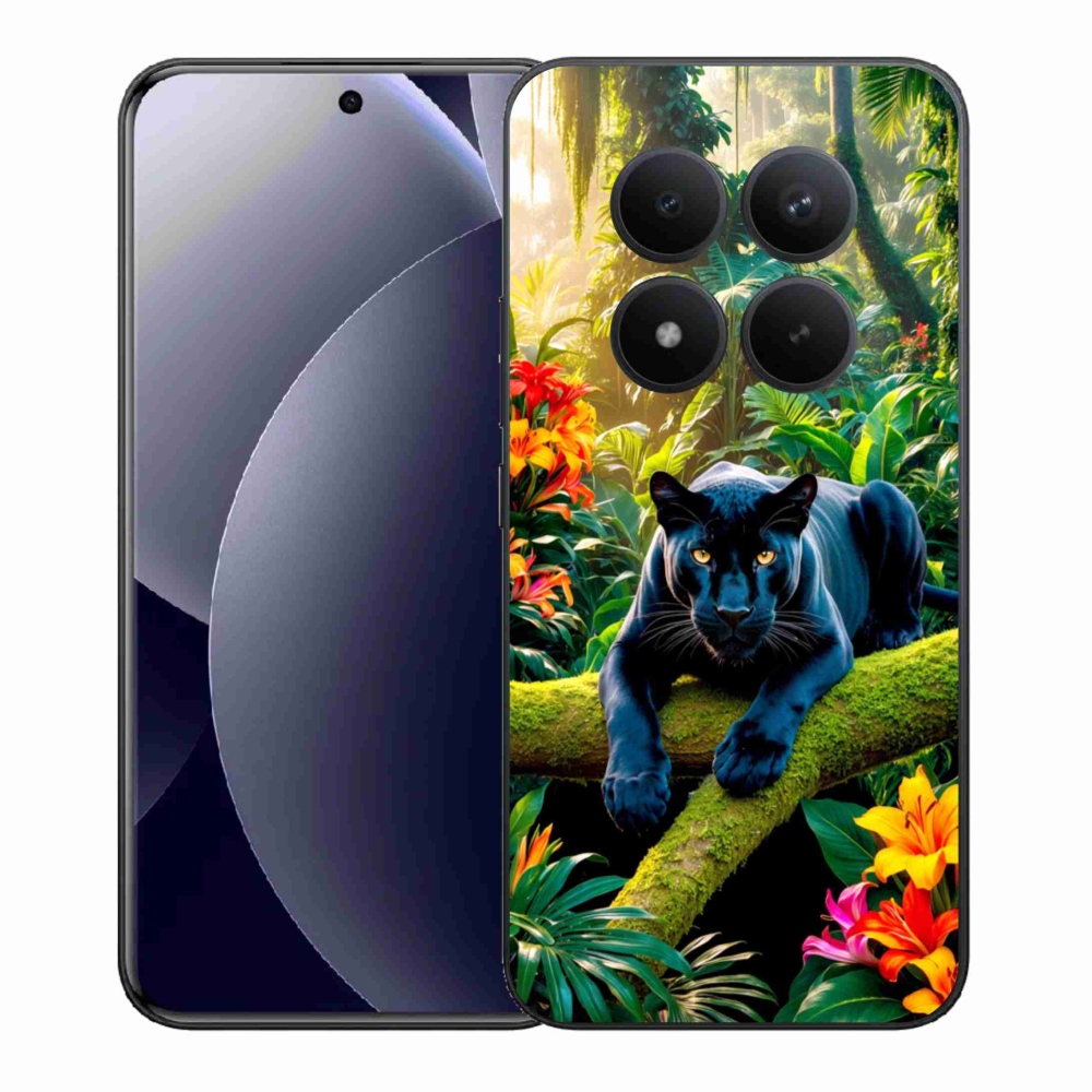 Gélový kryt mmCase na Xiaomi Redmi Note 15 Pro+ 5G/Xiaomi Poco M8 Pro 5G - čierny panter v džungli