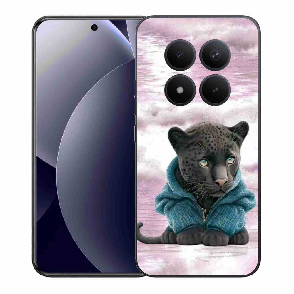 Gélový kryt mmCase na Xiaomi Redmi Note 15 Pro+ 5G/Xiaomi Poco M8 Pro 5G - čierny panter vo svetri