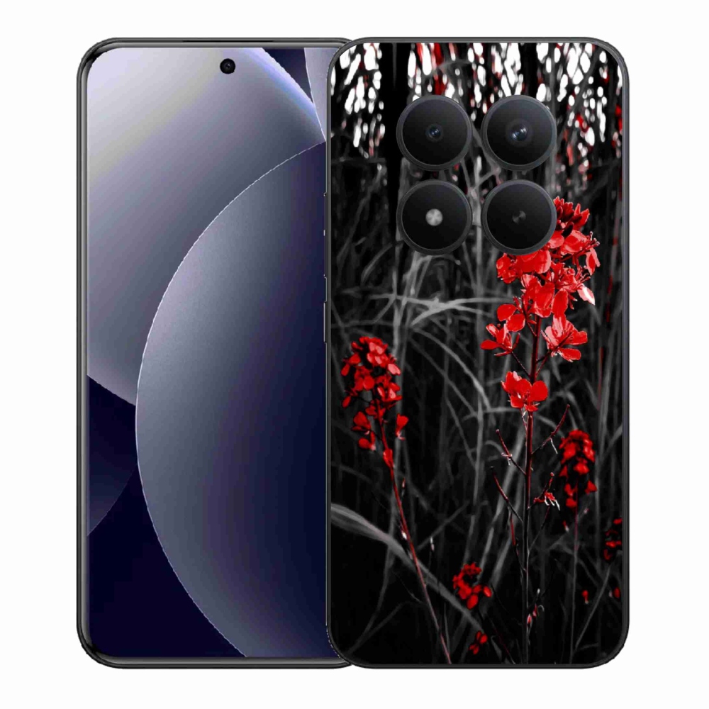 Gélový kryt mmCase na Xiaomi Redmi Note 15 Pro+ 5G/Xiaomi Poco M8 Pro 5G - červená rastlina