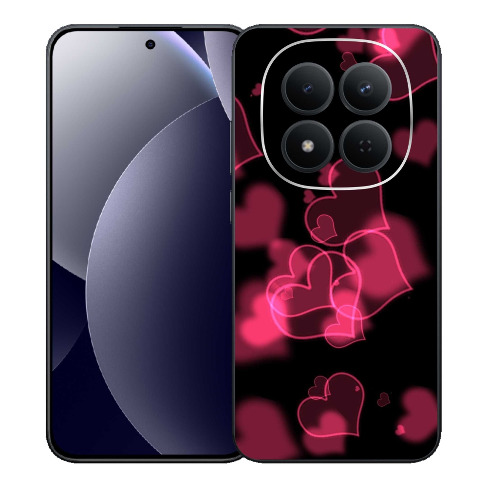 Gélový kryt mmCase na Xiaomi Redmi Note 15 Pro 5G - červená srdiečka
