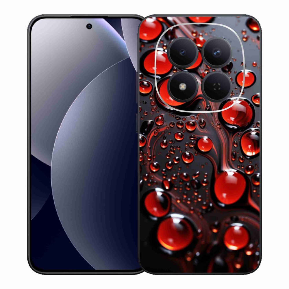 Gélový kryt mmCase na Xiaomi Redmi Note 15 Pro 5G - červené kvapky 2