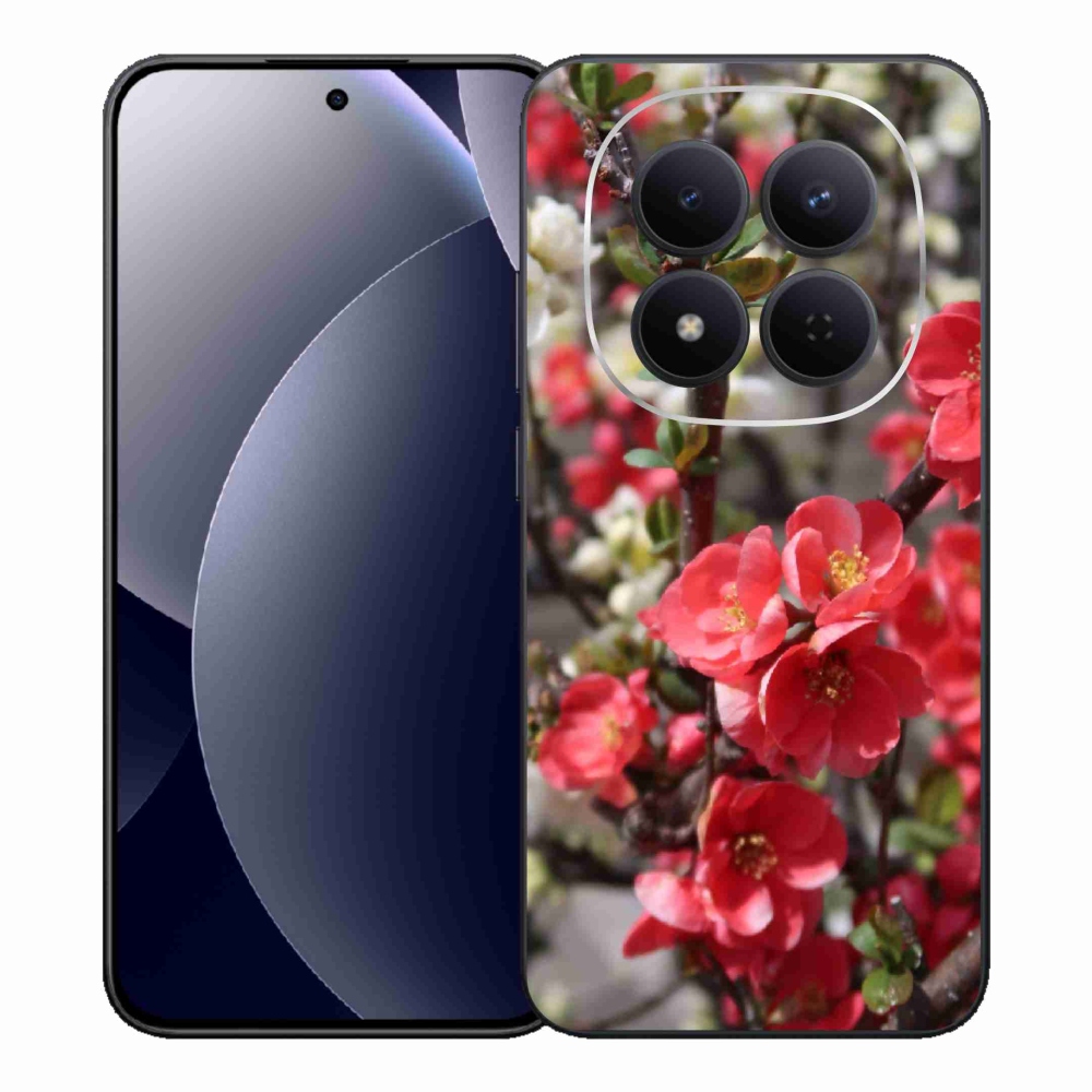 Gélový kryt mmCase na Xiaomi Redmi Note 15 Pro 5G - červené kvety