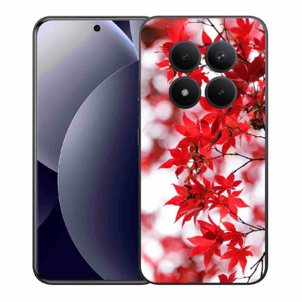 Gélový kryt mmCase na Xiaomi Redmi Note 15 Pro+ 5G/Xiaomi Poco M8 Pro 5G - červené listy