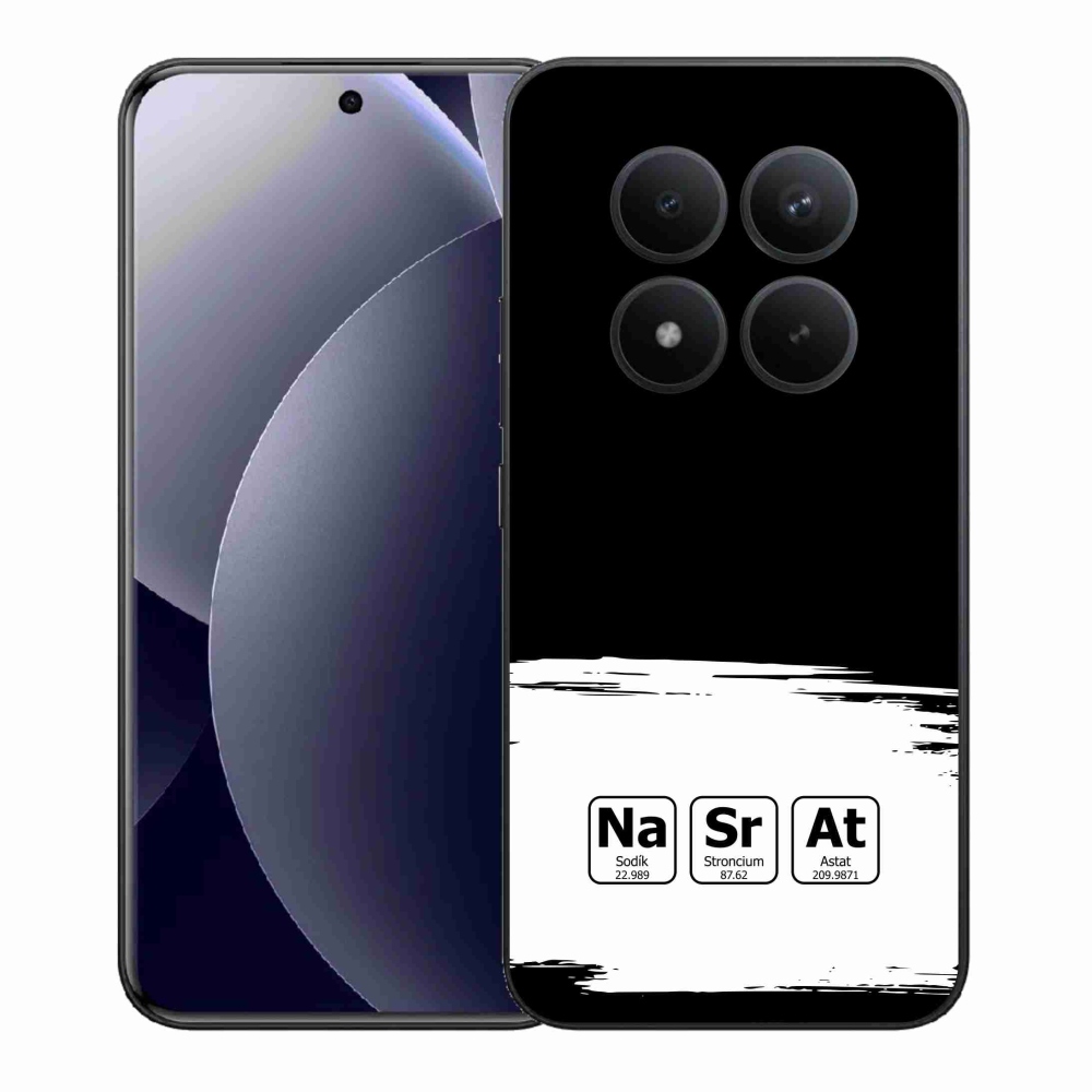 Gélový kryt mmCase na Xiaomi Redmi Note 15 Pro+ 5G/Xiaomi Poco M8 Pro 5G - chemické prvky bieločierne pozadie