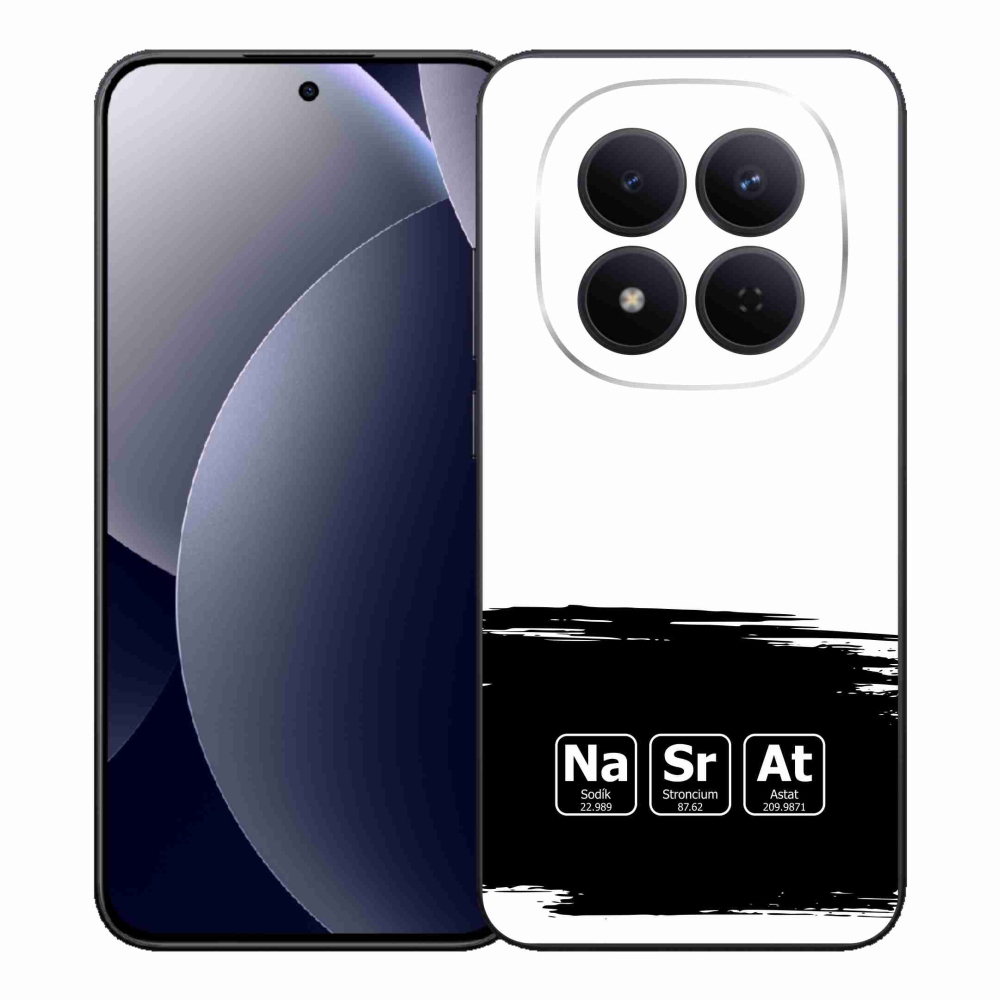 Gélový kryt mmCase na Xiaomi Redmi Note 15 Pro 5G - chemické prvky čiernobiele pozadie