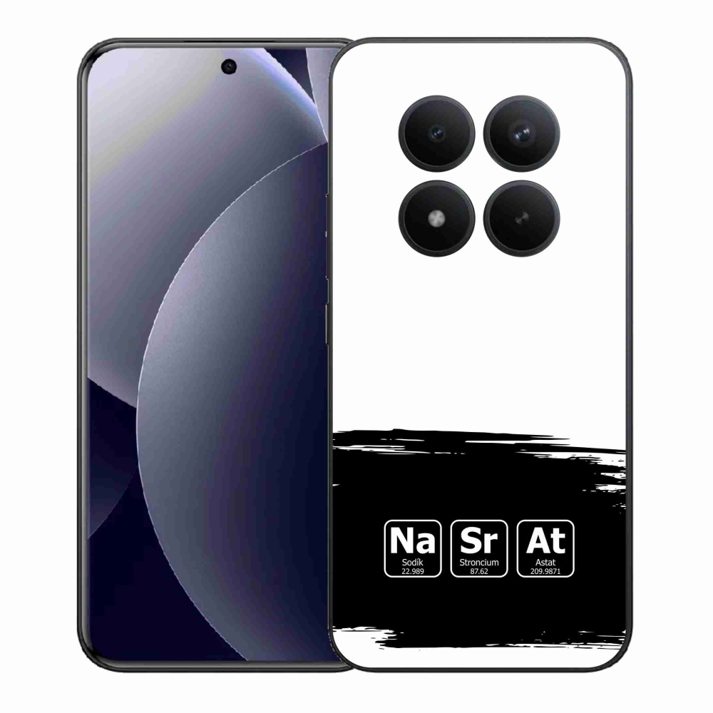 Gélový kryt mmCase na Xiaomi Redmi Note 15 Pro+ 5G/Xiaomi Poco M8 Pro 5G - chemické prvky čiernobiele pozadie