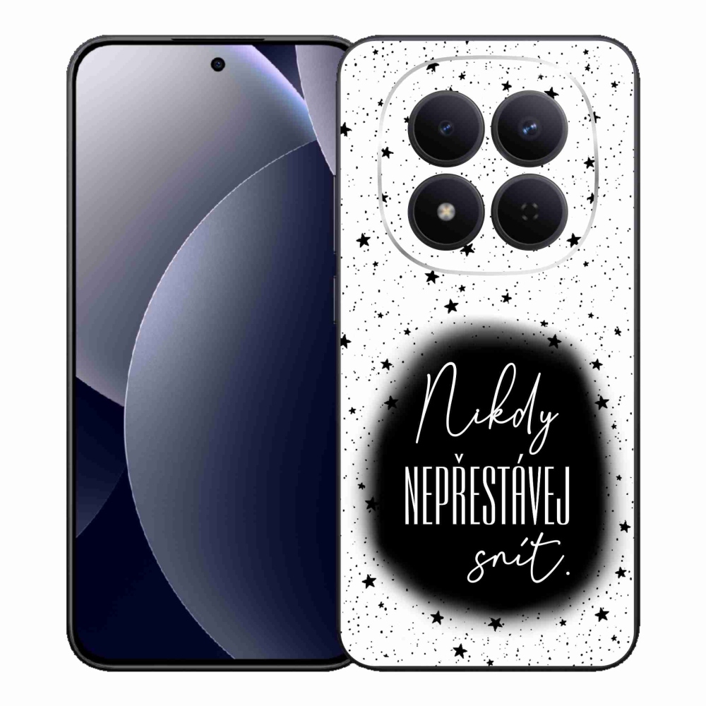 Gélový kryt mmCase na Xiaomi Redmi Note 15 Pro 5G - citát 1 čiernobiele pozadie