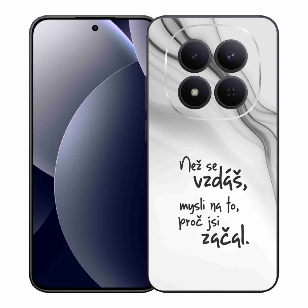 Gélový kryt mmCase na Xiaomi Redmi Note 15 Pro 5G - citát 2 biele pozadie