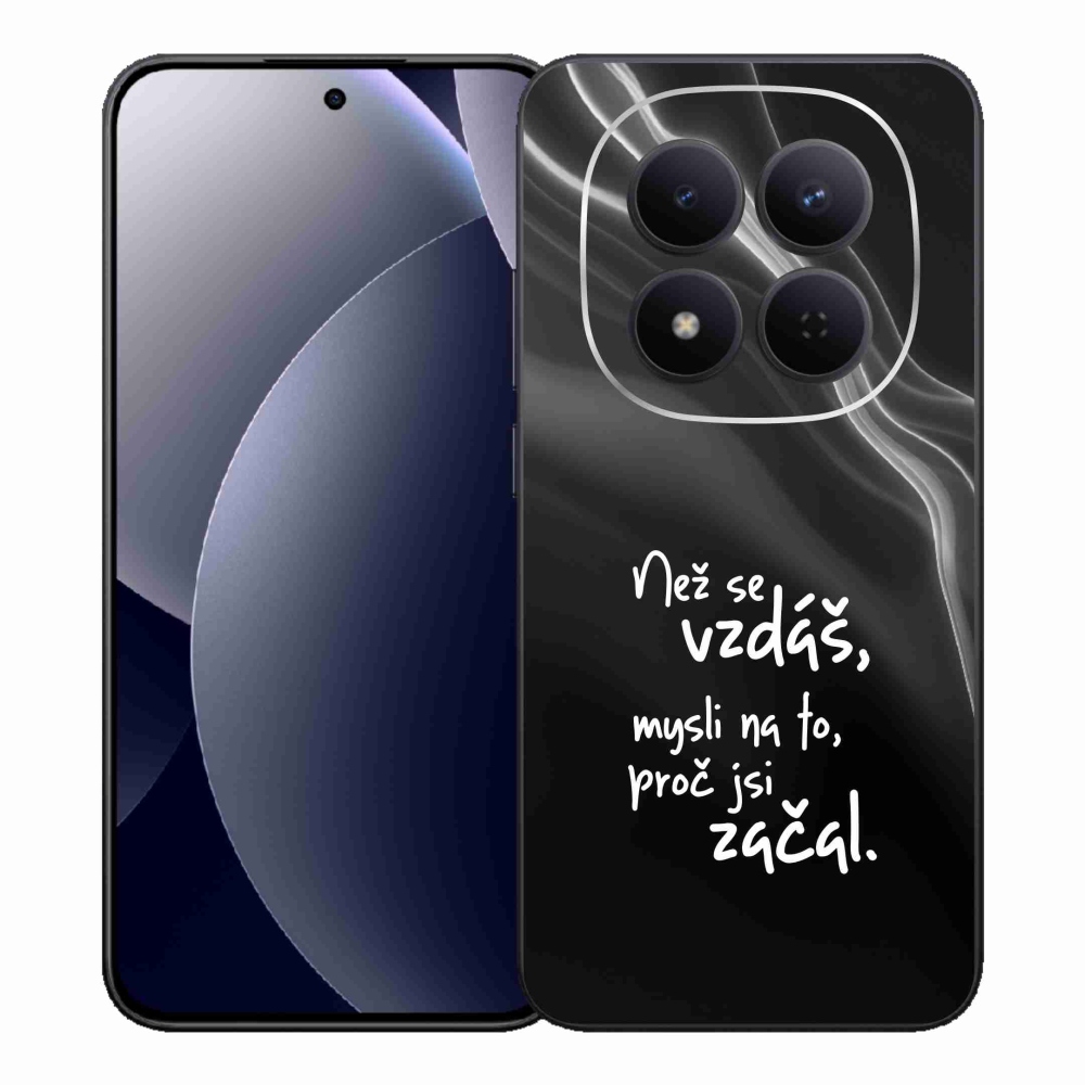 Gélový kryt mmCase na Xiaomi Redmi Note 15 Pro 5G - citát 2 čierne pozadie