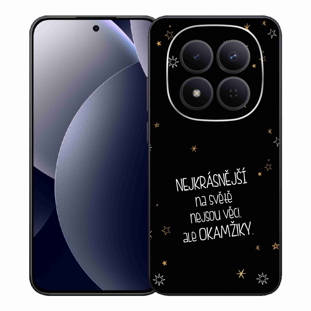 Gélový kryt mmCase na Xiaomi Redmi Note 15 Pro 5G - citát 4 čierne pozadie