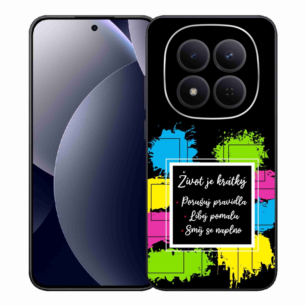 Gélový kryt mmCase na Xiaomi Redmi Note 15 Pro 5G - citát 5 čierne pozadie